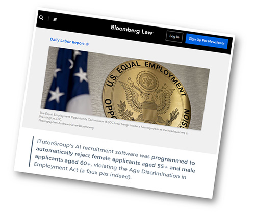 Världens första rättsfall kring fördomsfull AI kommer från det ameriknaska bolaget iTutorGroup.