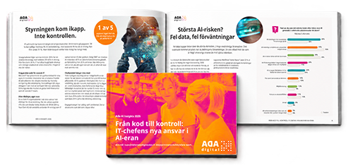 Uppslag ur rapporten Ada AI Insights 2026 - chefens nya ansvar i AI-eran.
