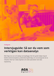 Ladda ner guide med intervjufrågor vid rekrytering inom data och analys.